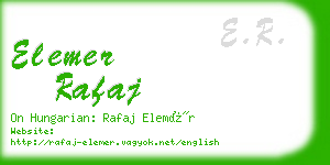 elemer rafaj business card